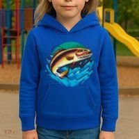 Catch Fish Eating Worm Funny Fishing Kids Hoodie thumb 3