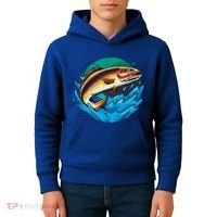 Catch Fish Eating Worm Funny Fishing Kids Hoodie thumb 4