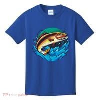 Catch Fish Eating Worm Funny Fishing Kids T-Shirt thumb 0