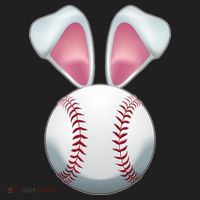 Cute Funny Easter Bunny Baseball Women's Sweatshirt thumb 2