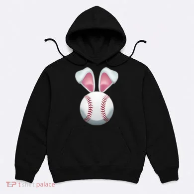 Cute Funny Easter Bunny Baseball Hoodie