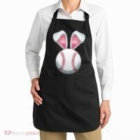 Cute Funny Easter Bunny Baseball Apron thumb 2