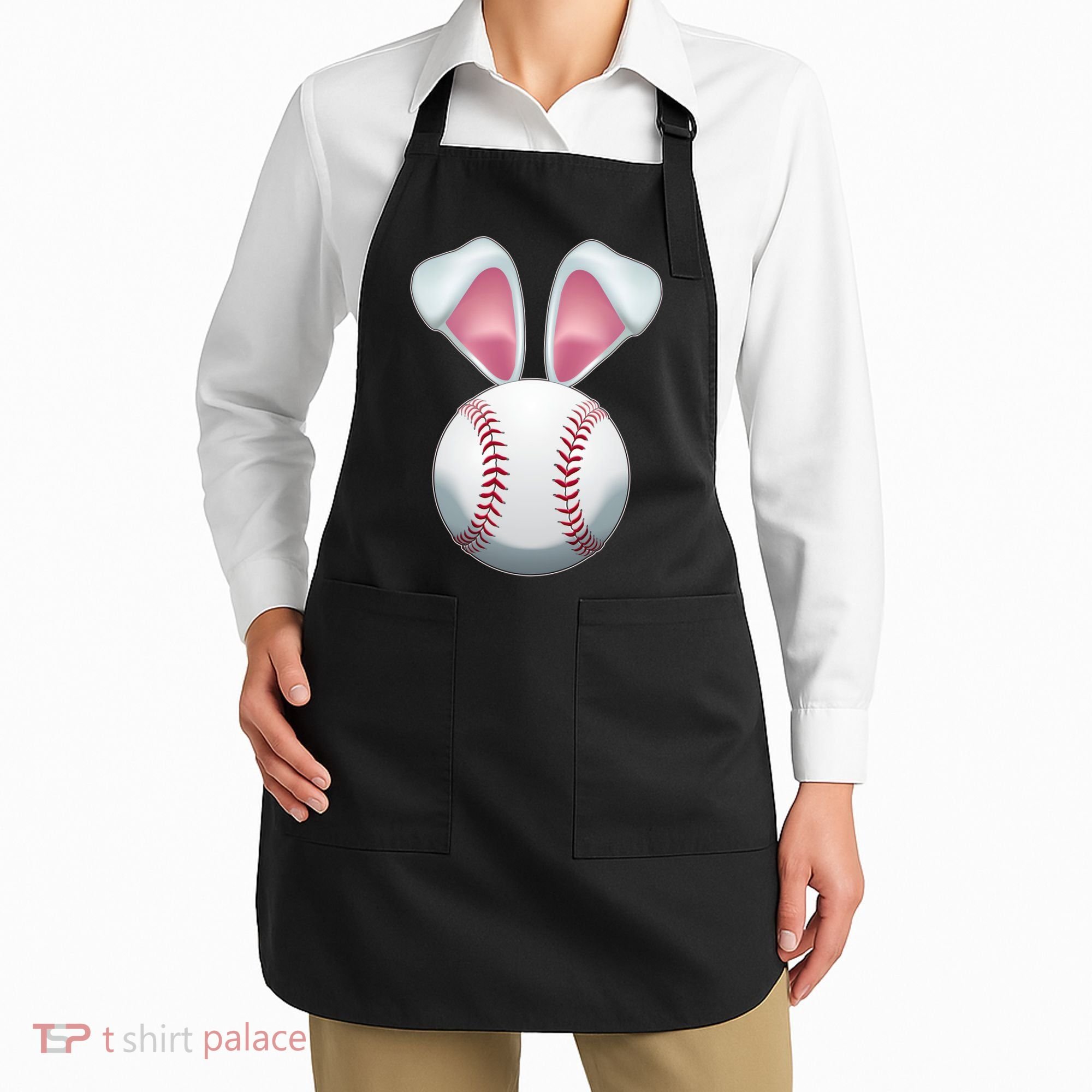 Cute Funny Easter Bunny Baseball Apron