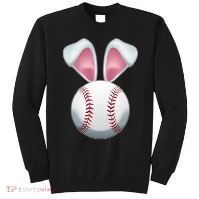 Cute Funny Easter Bunny Baseball Sweatshirt