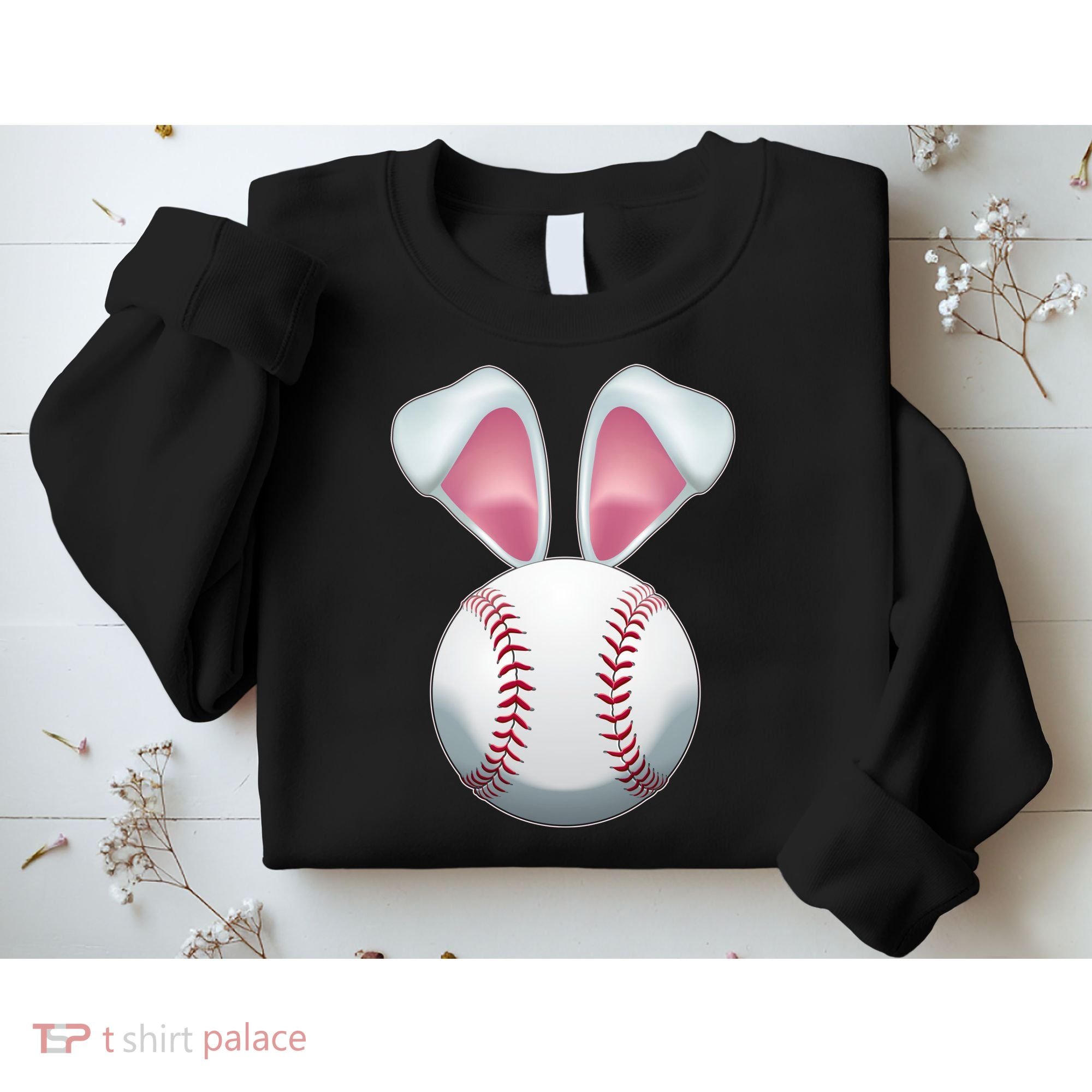 Cute Funny Easter Bunny Baseball Sweatshirt