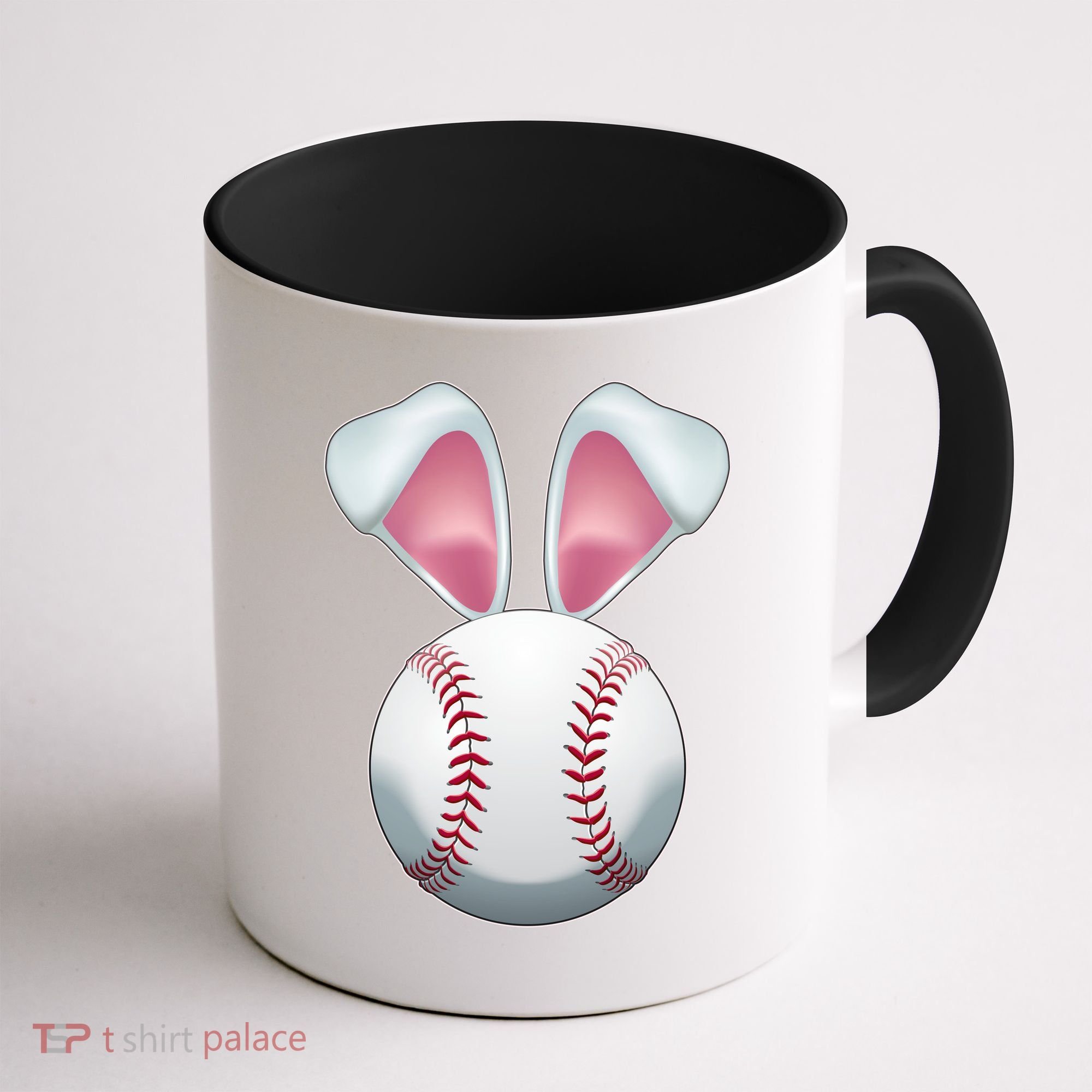 Cute Funny Easter Bunny Baseball Coffee Mug