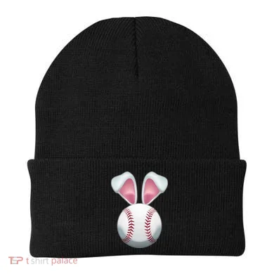 Cute Funny Easter Bunny Baseball Beanie