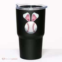 Cute Funny Easter Bunny Baseball Tumbler thumb 0