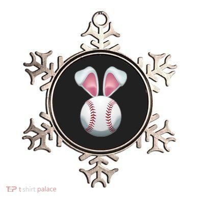 Cute Funny Easter Bunny Baseball Ornament