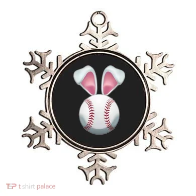 Cute Funny Easter Bunny Baseball Ornament