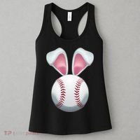 Cute Funny Easter Bunny Baseball Women's Tank Top thumb 3