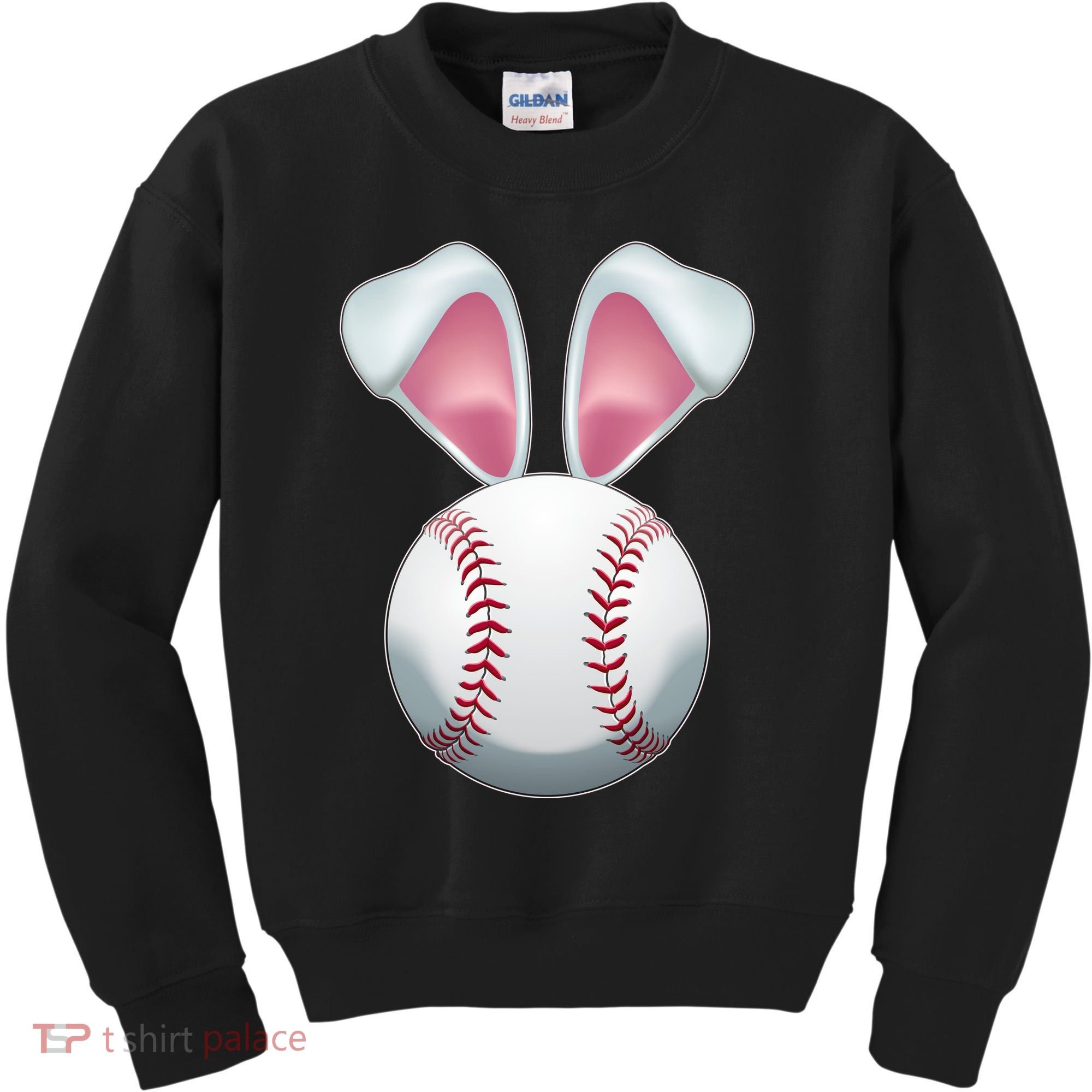 Cute Funny Easter Bunny Baseball Kids Sweatshirt
