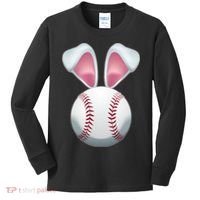 Cute Funny Easter Bunny Baseball Kids Long Sleeve Shirt thumb 0