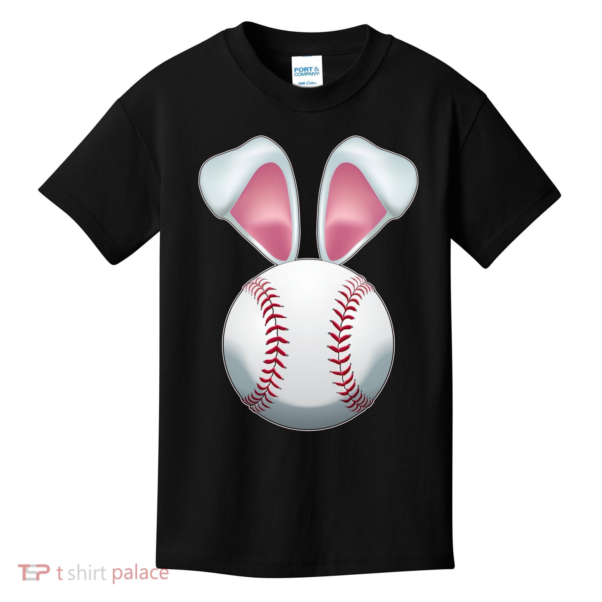 Cute Funny Easter Bunny Baseball Kids T-Shirt