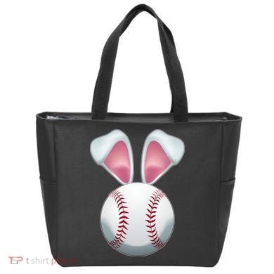 Cute Funny Easter Bunny Baseball Tote Bag