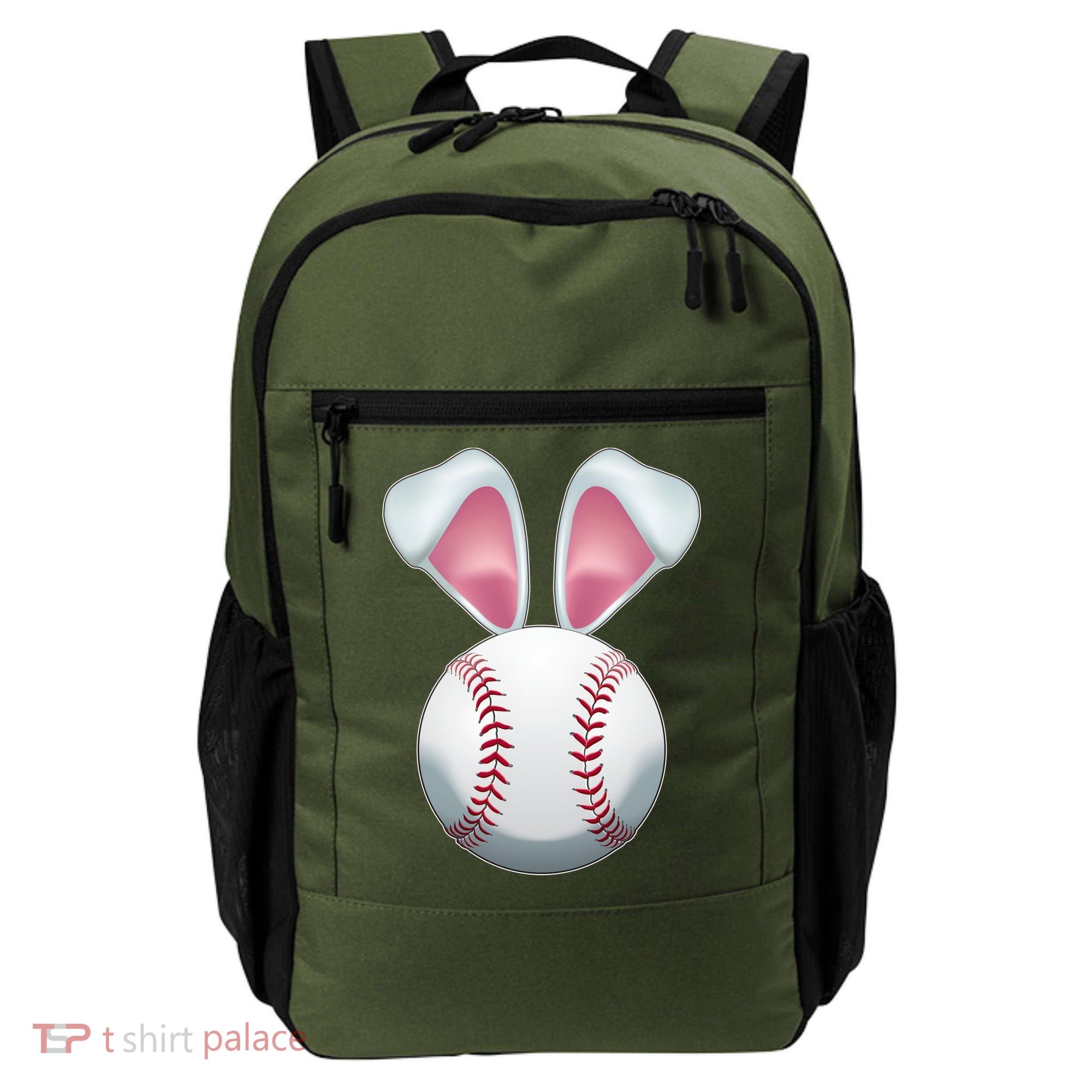 Cute Funny Easter Bunny Baseball Backpack
