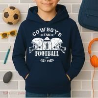 Cowboys Football Est 1960 Fan Kids Hoodie thumb 2