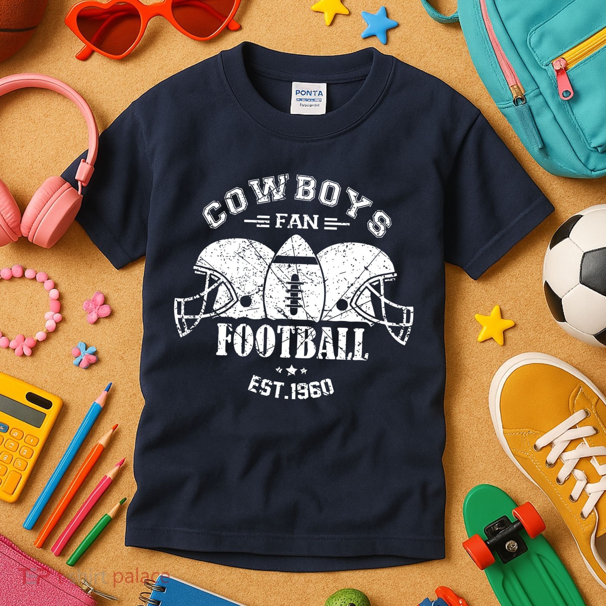 Cowboys Football Est 1960 Fan Kids T-Shirt