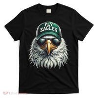 Cool Face Eagle With Sunglasses Vintage Eagles Flying Bird T-Shirt thumb 0