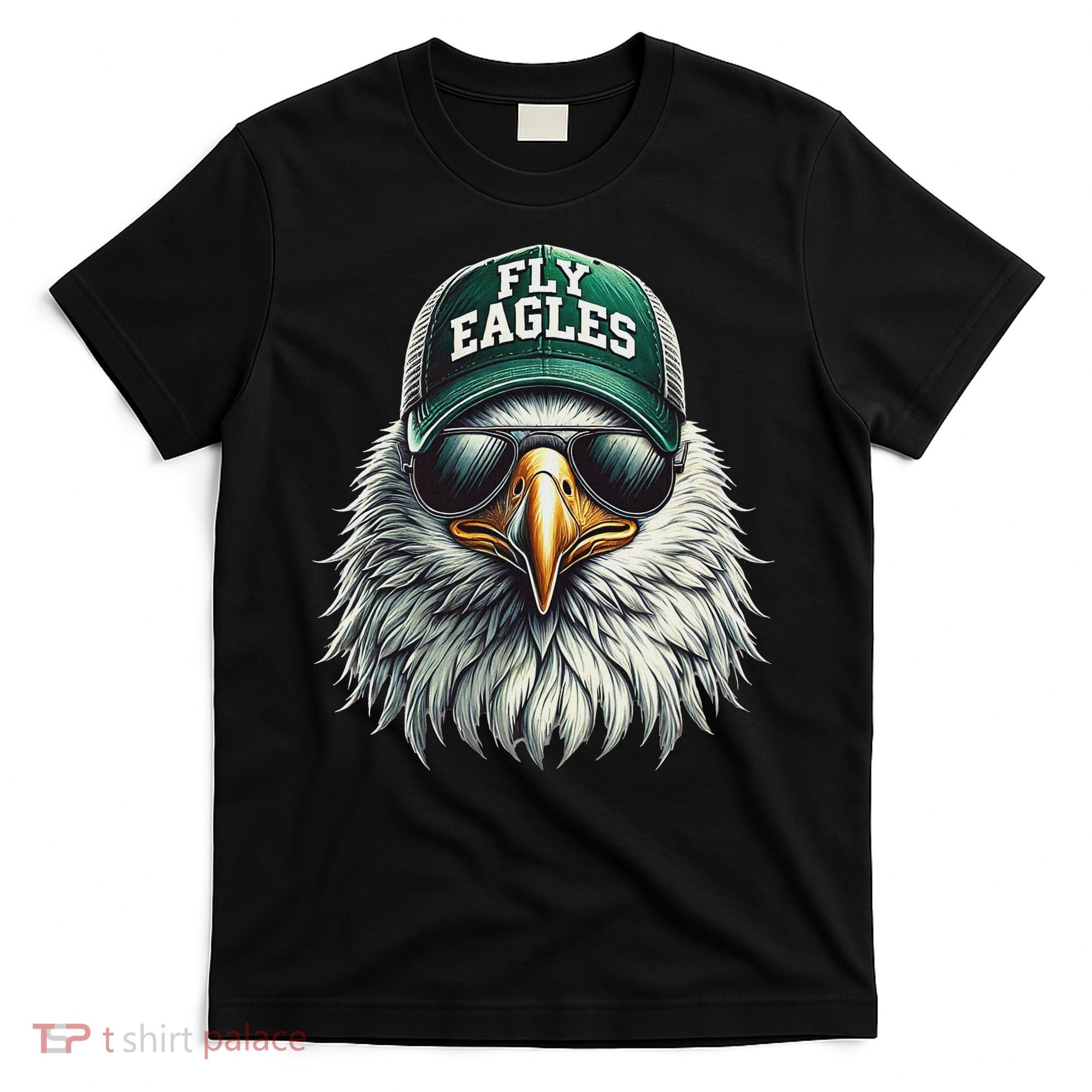 Cool Face Eagle With Sunglasses Vintage Eagles Flying Bird T-Shirt