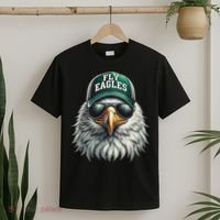 Cool Face Eagle With Sunglasses Vintage Eagles Flying Bird T-Shirt thumb 2
