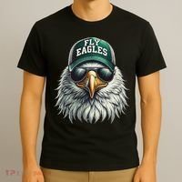 Cool Face Eagle With Sunglasses Vintage Eagles Flying Bird T-Shirt thumb 3