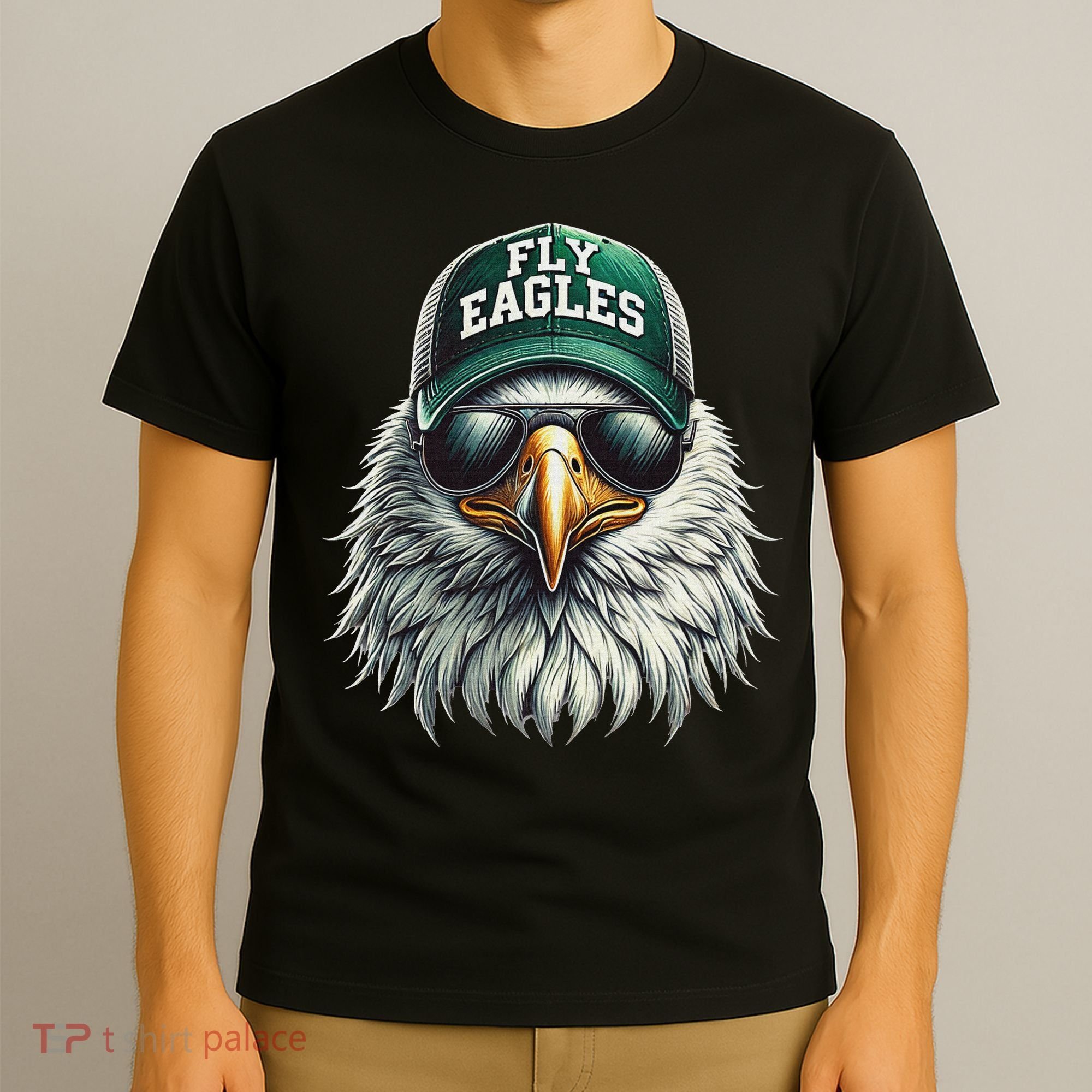 Cool Face Eagle With Sunglasses Vintage Eagles Flying Bird T-Shirt