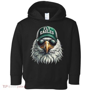 Cool Face Eagle With Sunglasses Vintage Eagles Flying Bird Toddler Hoodie