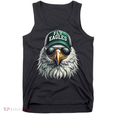 Cool Face Eagle With Sunglasses Vintage Eagles Flying Bird Tank Top