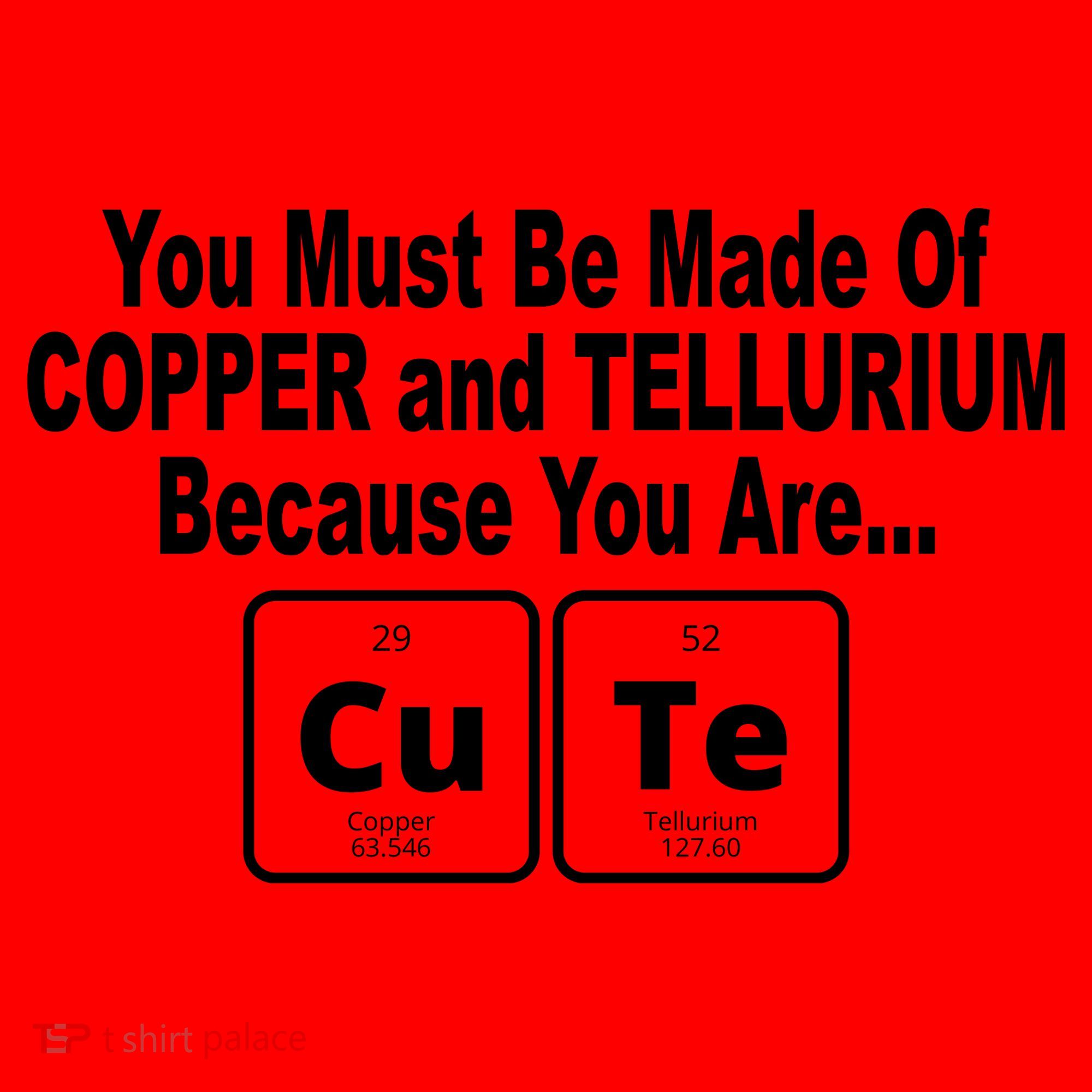 Cute Funny Element Copper Tellurium Santa Hat