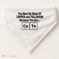 Cute Funny Element Copper Tellurium USA-Made Doggie Bandana thumb 0