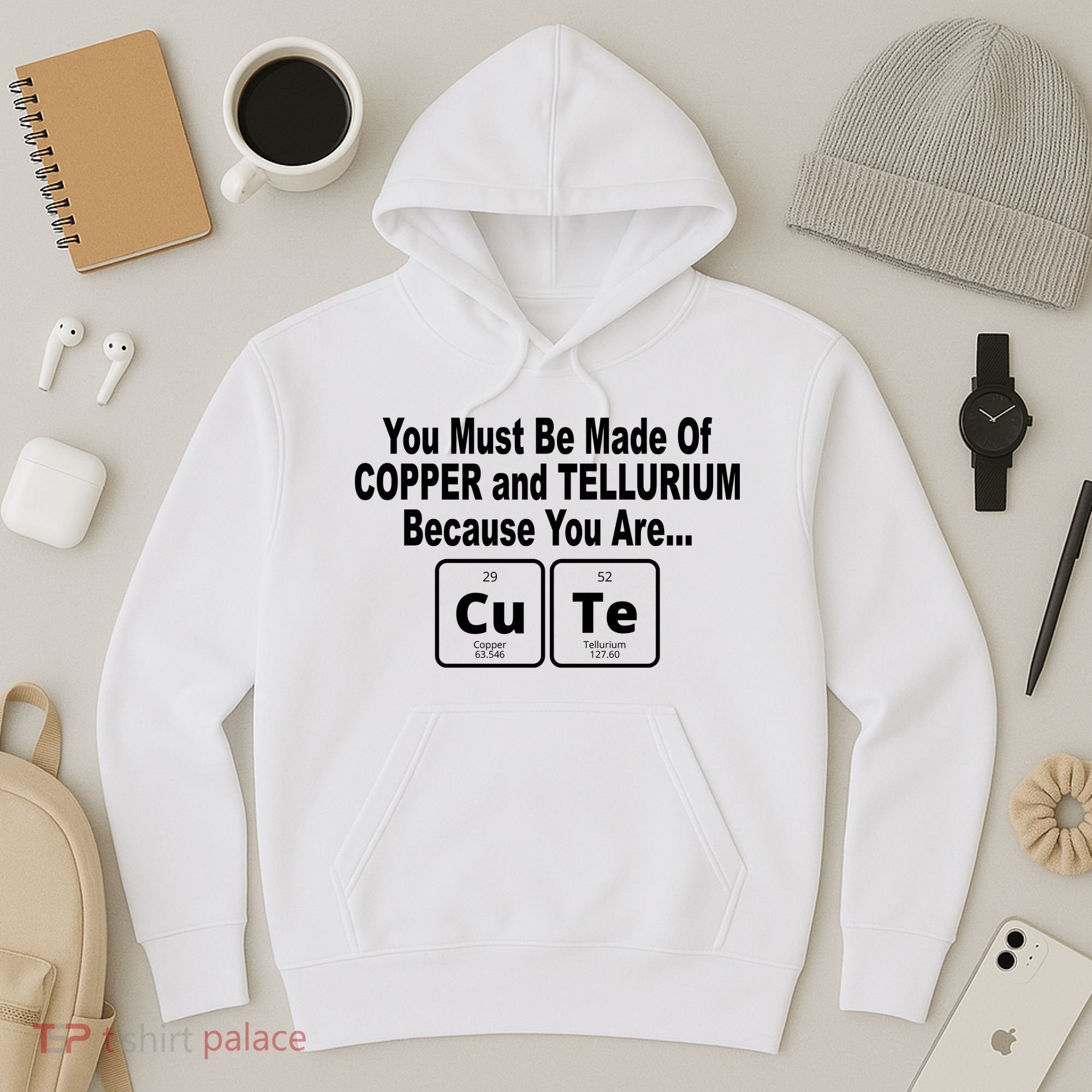 Cute Funny Element Copper Tellurium Hoodie
