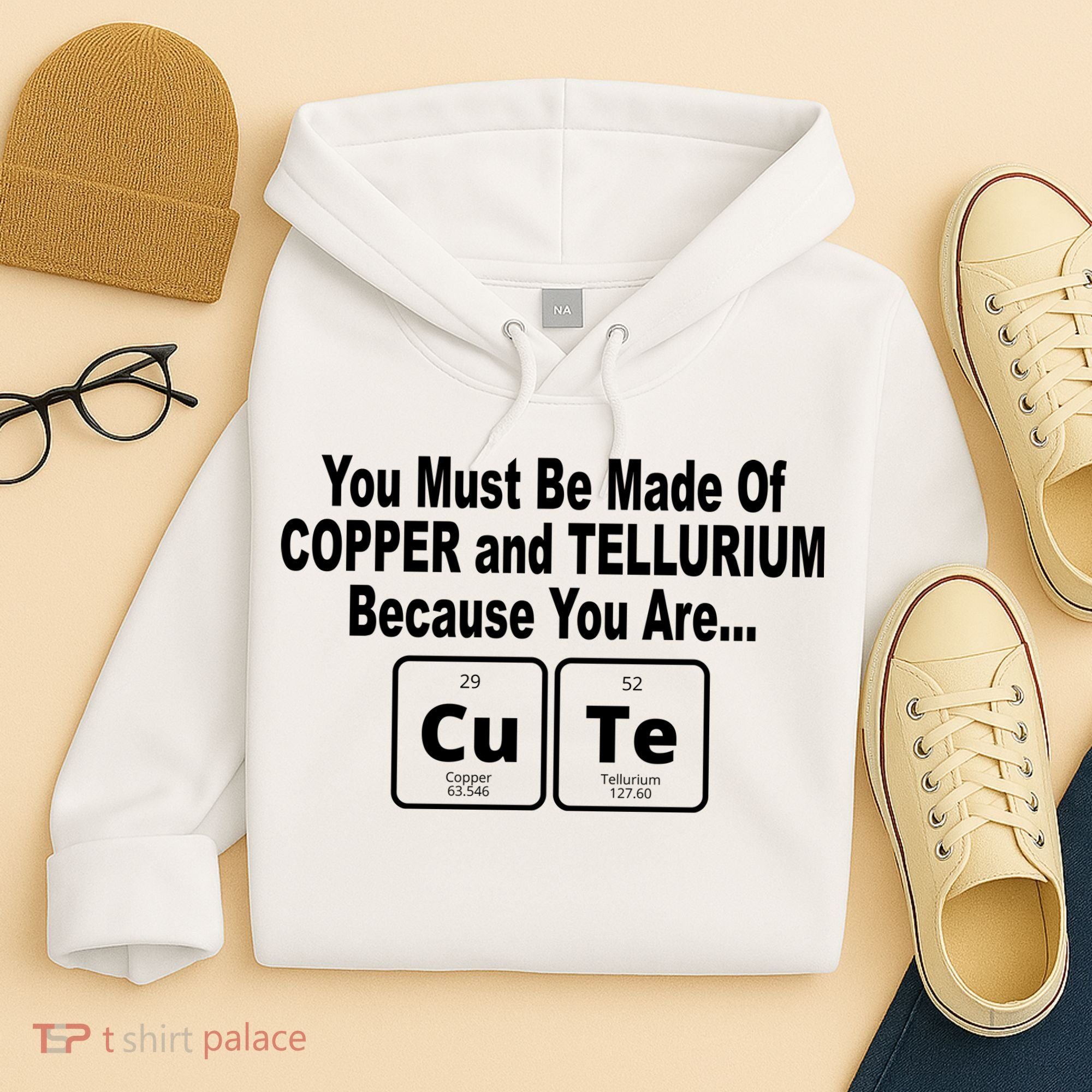 Cute Funny Element Copper Tellurium Hoodie