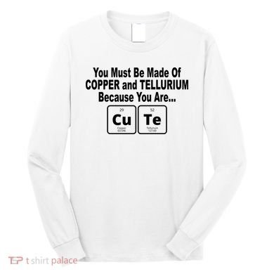 Cute Funny Element Copper Tellurium Long Sleeve Shirt