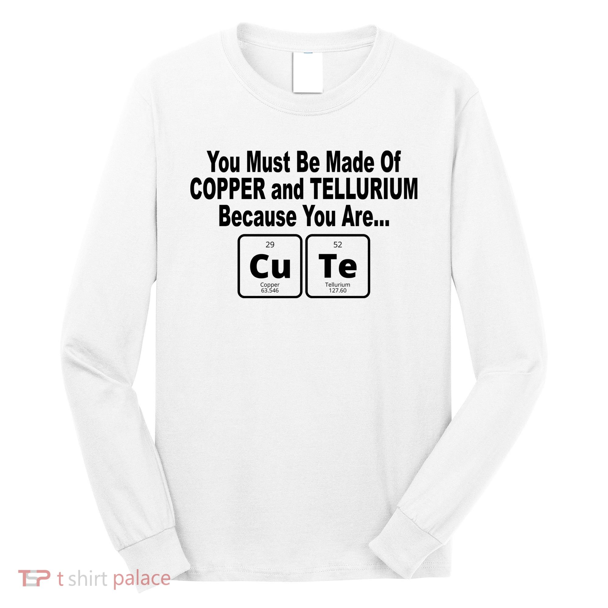 Cute Funny Element Copper Tellurium Long Sleeve Shirt