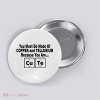 Cute Funny Element Copper Tellurium Button thumb 0