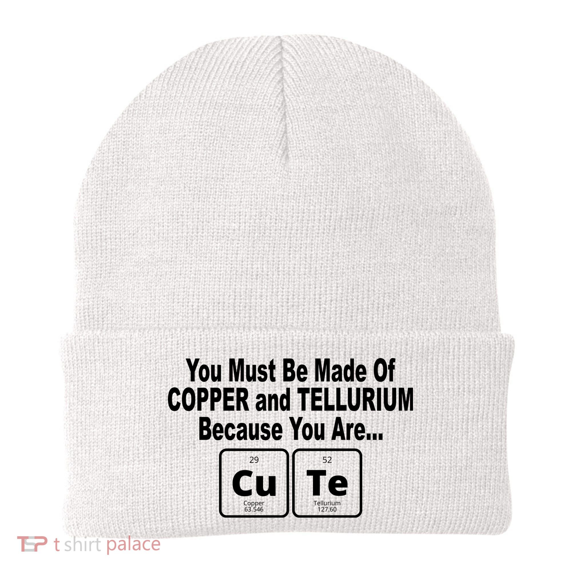 Cute Funny Element Copper Tellurium Beanie