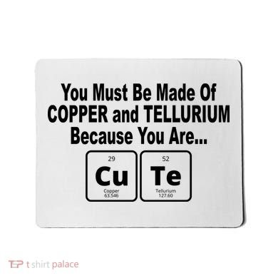 Cute Funny Element Copper Tellurium Mousepad