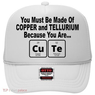 Cute Funny Element Copper Tellurium Hat