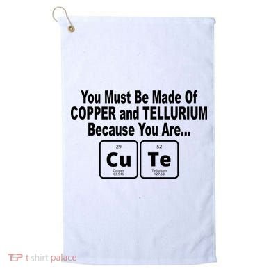 Cute Funny Element Copper Tellurium Golf Towel