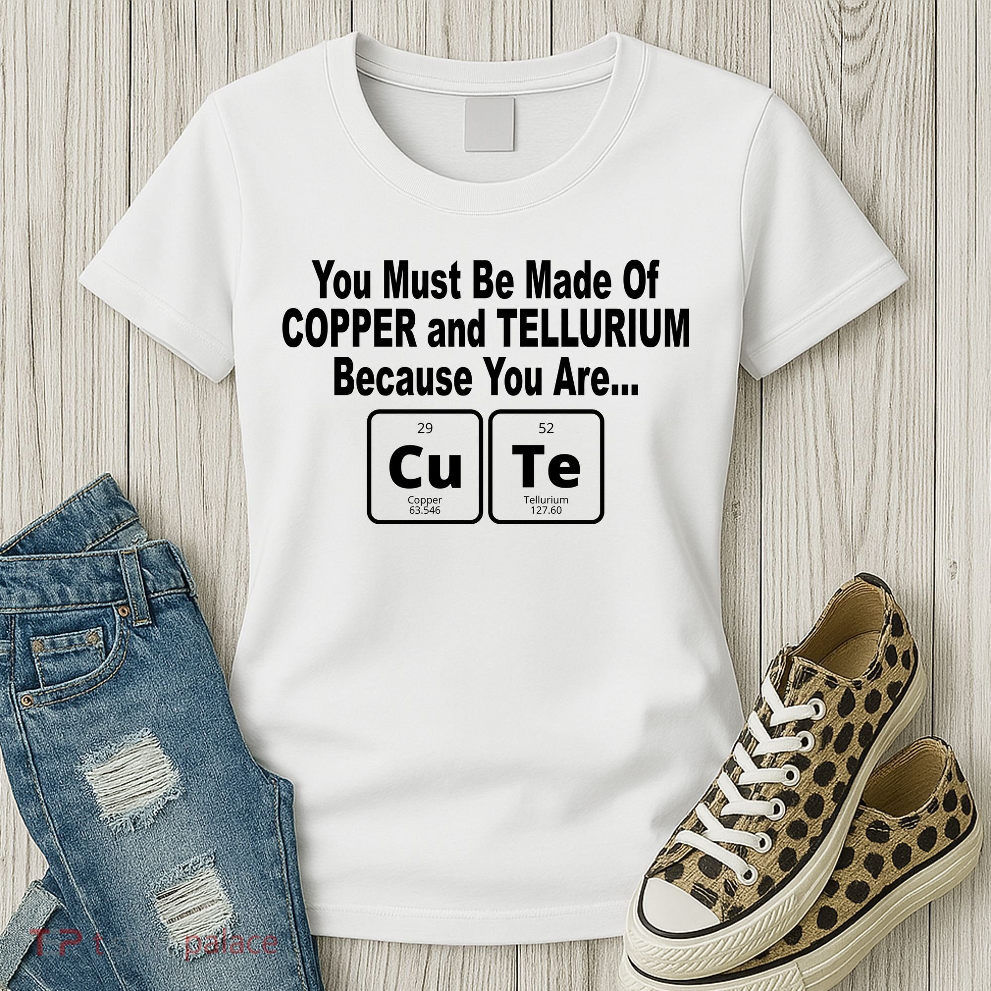 Cute Funny Element Copper Tellurium Women's T-Shirt
