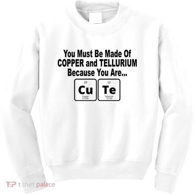 Cute Funny Element Copper Tellurium Kids Sweatshirt