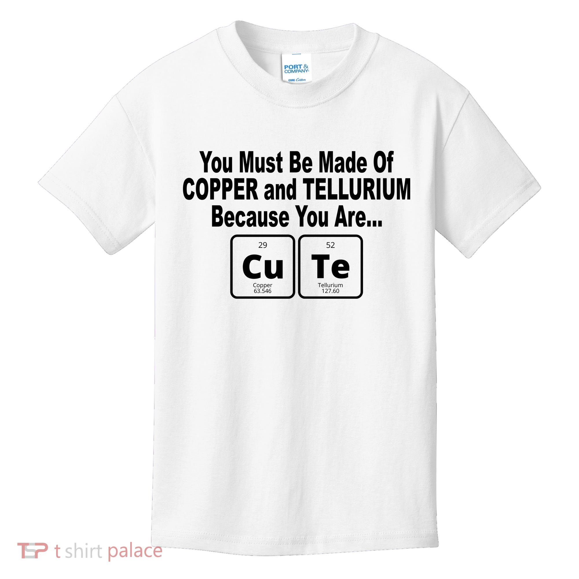 Cute Funny Element Copper Tellurium Kids T-Shirt