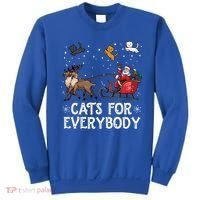 Cats For Everybody Christmas Cat Funny Xmas Santa Funny Gift Sweatshirt thumb 0
