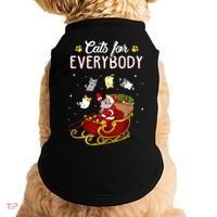 Cats For Everybody Ugly Christmas Cat Funny Xmas Doggie Tank thumb 0