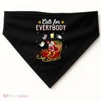 Cats For Everybody Ugly Christmas Cat Funny Xmas USA-Made Doggie Bandana thumb 0