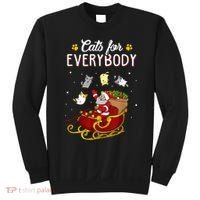 Cats For Everybody Ugly Christmas Cat Funny Xmas Sweatshirt thumb 0