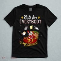 Cats For Everybody Ugly Christmas Cat Funny Xmas T-Shirt thumb 5