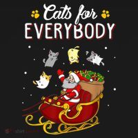 Cats For Everybody Ugly Christmas Cat Funny Xmas Women's Hoodie thumb 2