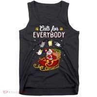 Cats For Everybody Ugly Christmas Cat Funny Xmas Tank Top thumb 0